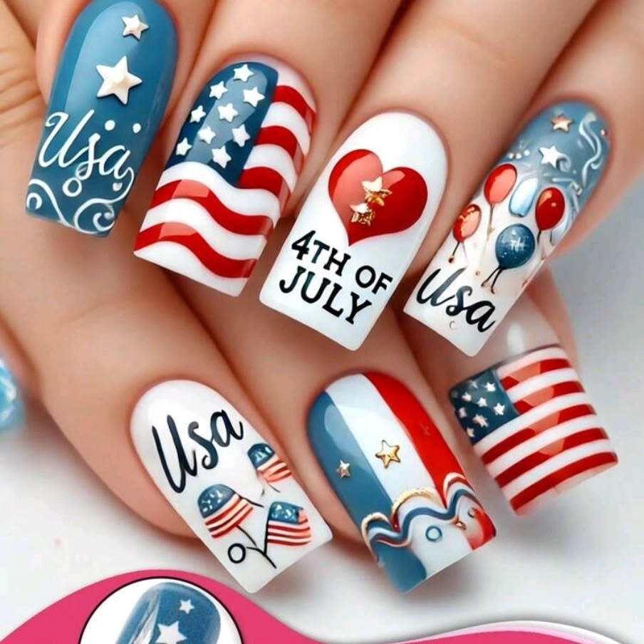 250th Anniversary Nails (2)
