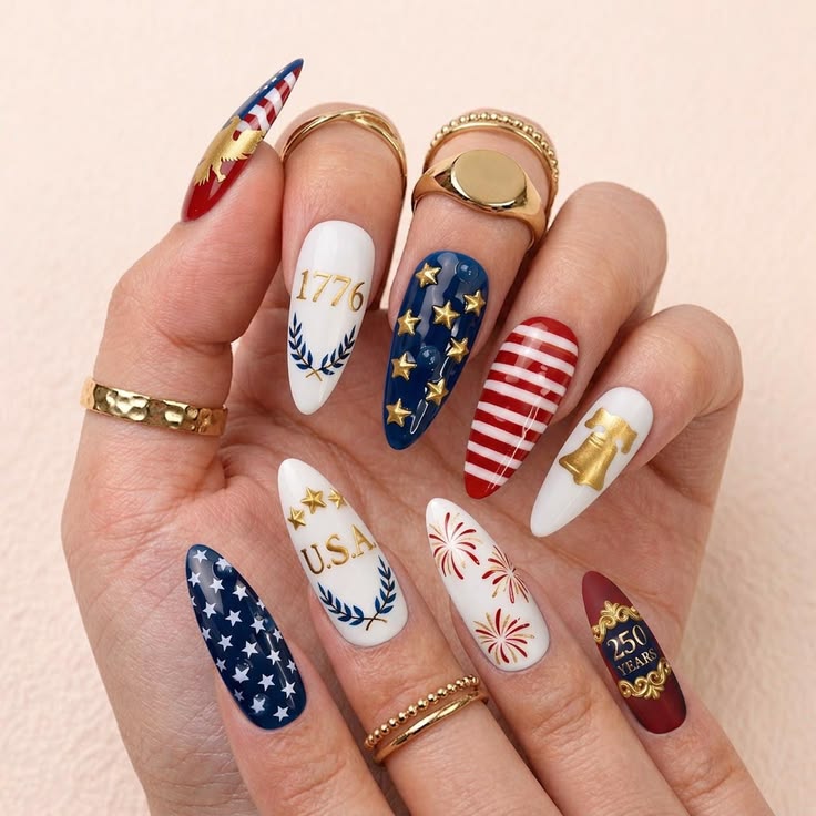 250th Anniversary Nails (6)