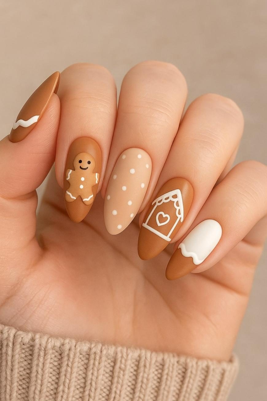 35+ Gingerbread Nails 2026 You'll Love