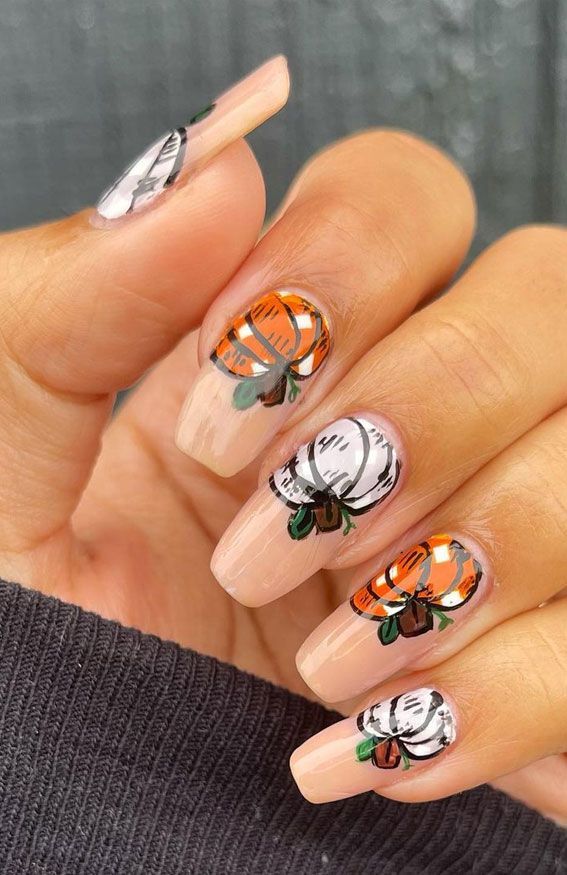 45+ October Nails Ideas for a Cute &amp; Spooky Fall Look 🎃💅