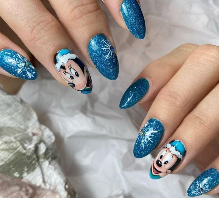 35+ Disney Christmas Nails You'll Love
