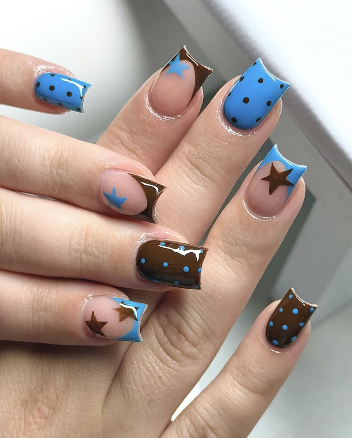 Blue Star Pop Nails