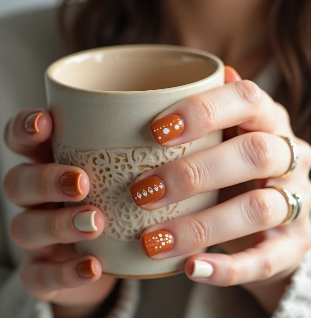 Simple boho nail designs 2025 - minimalist bohemian nail art with subtle patterns and natural colors for easy DIY manicures