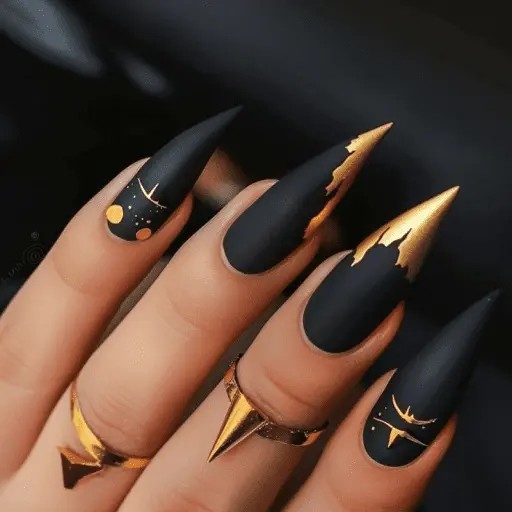French tip bridal nail designs 2025 - classic white French tips with gold metallic accents for timeless wedding elegance