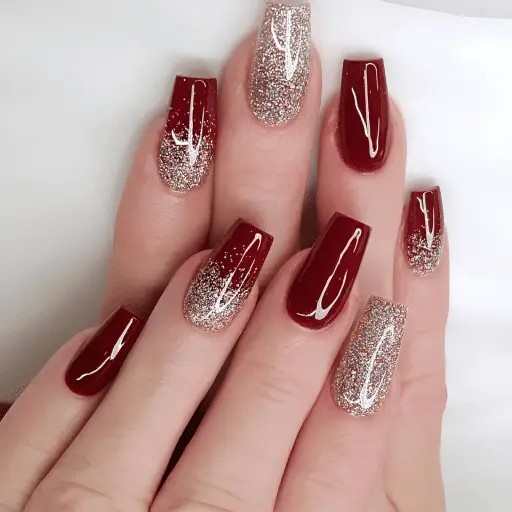 Romantic bridal nail designs 2025 - sophisticated rose gold and nude ombre with delicate lace patterns and crystal embellishments for luxurious wedding manicures