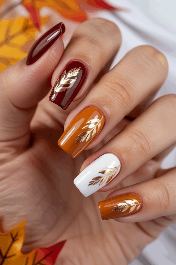 Brown Chrome Nails