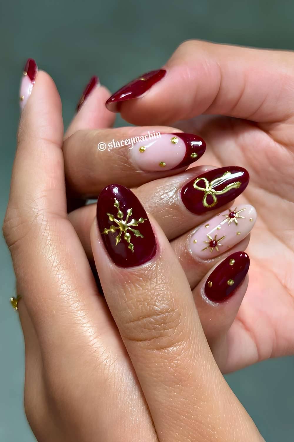 35+ Red Christmas Nail Designs to Try This Season