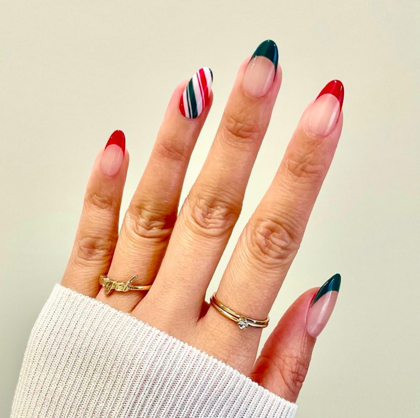 35+ Red and Green Christmas Nails You'll Love