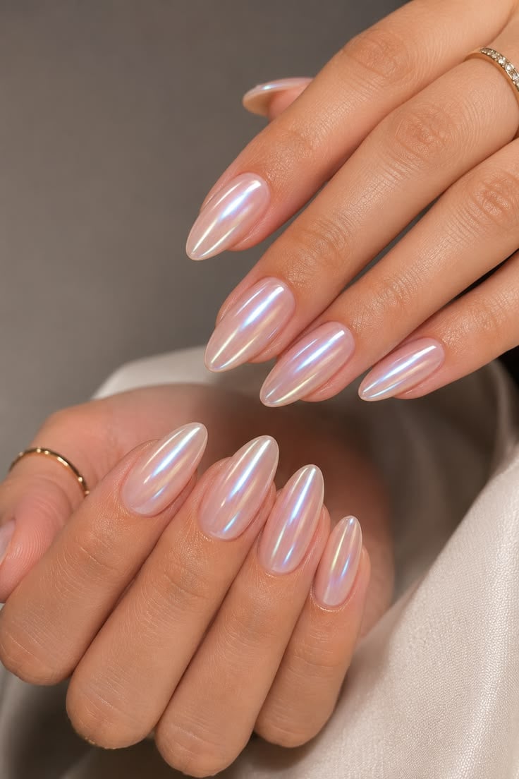 Chrome Glazed Donut Nails