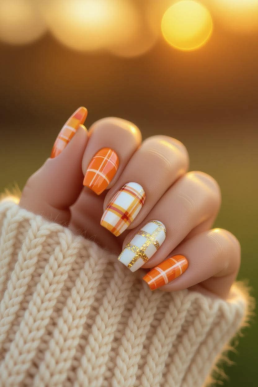 Daisy Fall Nails