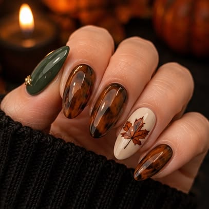 Dark Autumn Nails