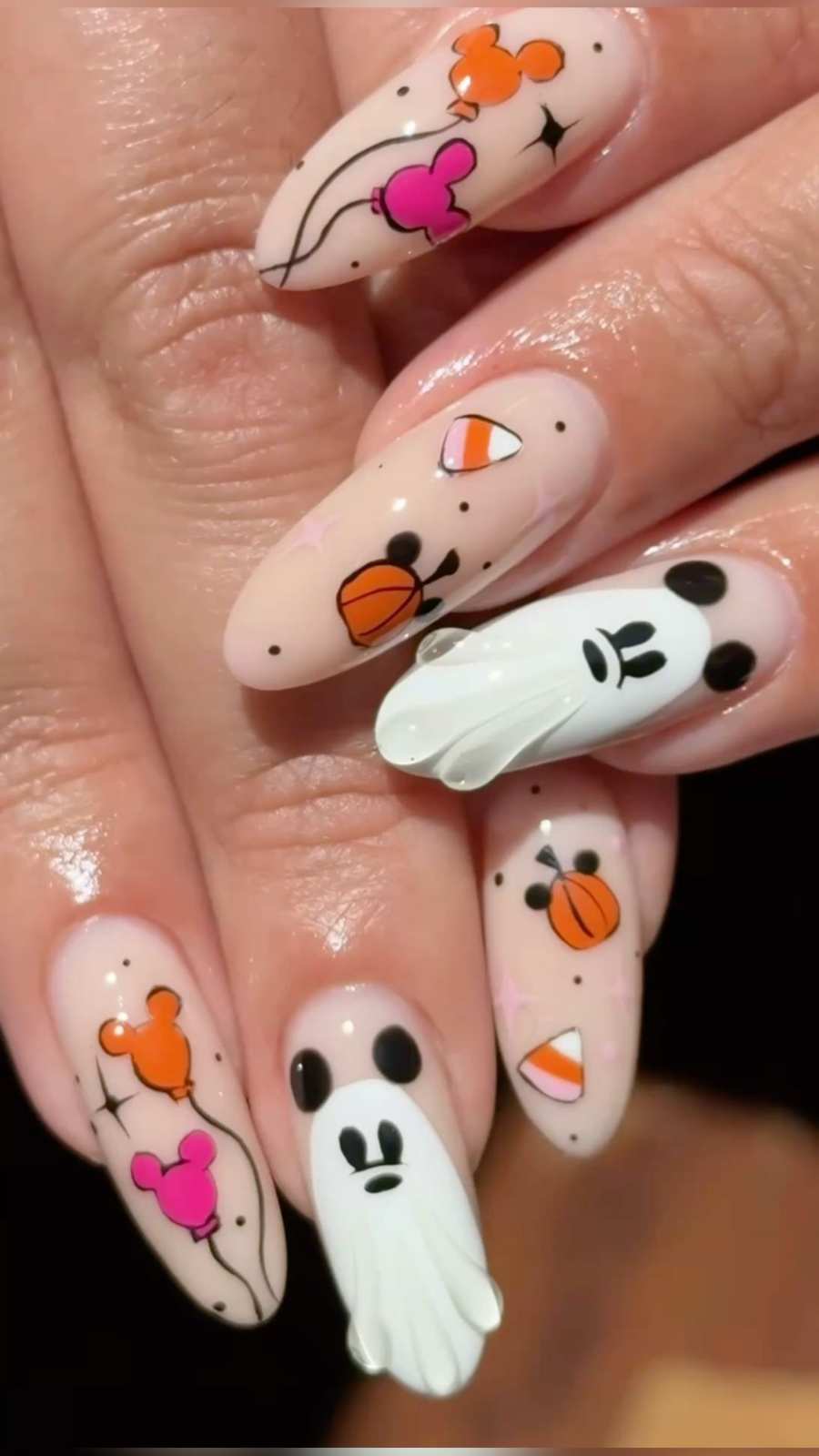 Disney Halloween Nails 3d Sculpted Ghost Balloons