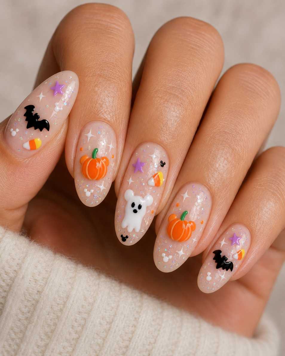 35+ Disney Halloween Nails Ideas for a Cute &amp; Spooky Look