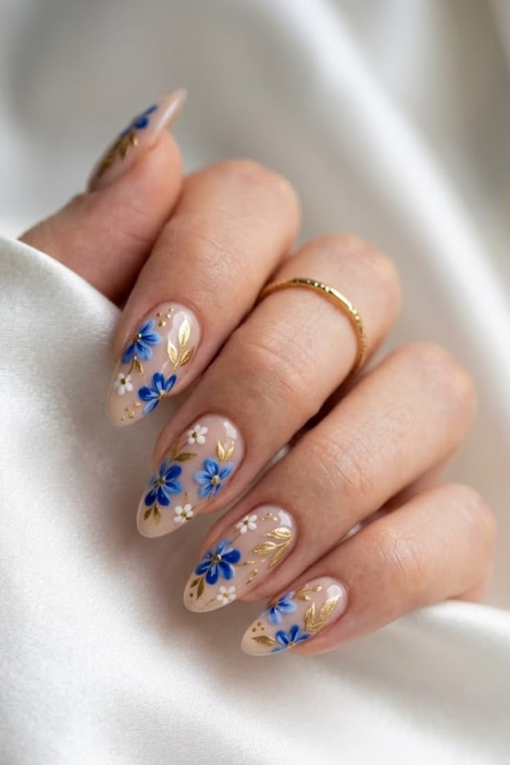 Elegant Floral Nails