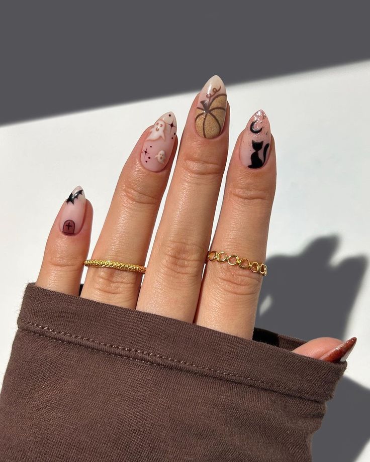 Fall Pumpkin Nails