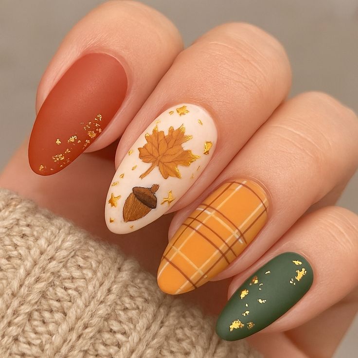 Fall Pumpkin Nails