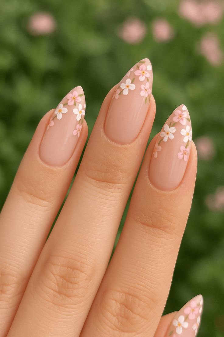 Floral French Tips