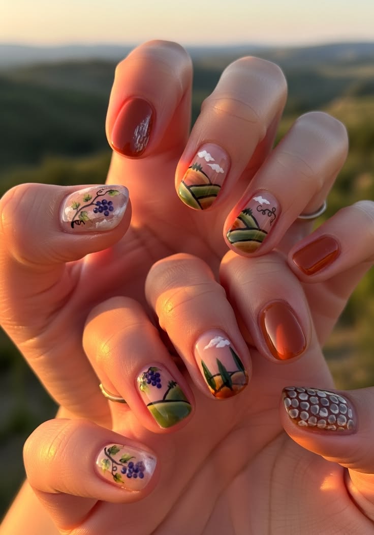 Floral Tuscan Nails (2)