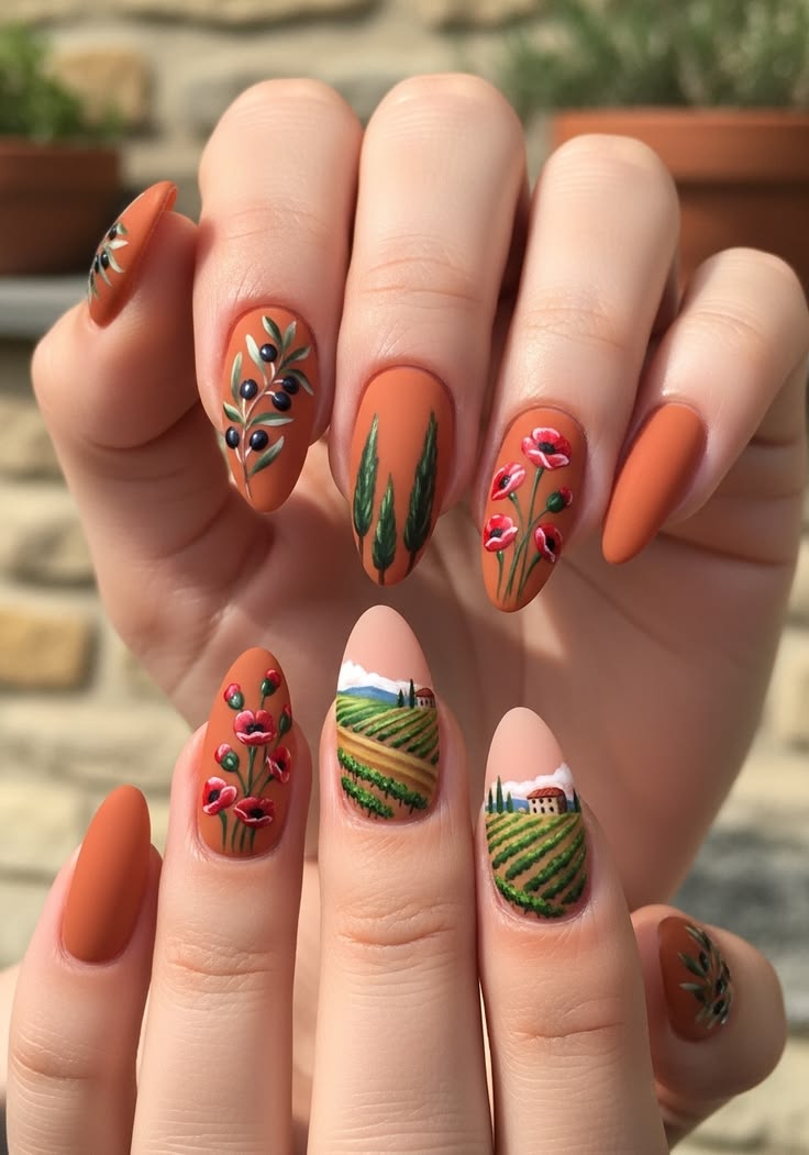Floral Tuscan Nails (3)