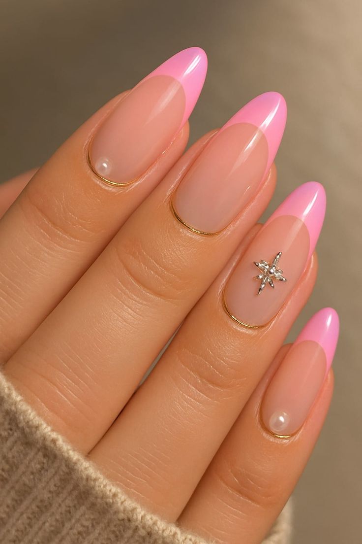 Bold French tip nails with vibrant red tips creating striking contrast with natural base