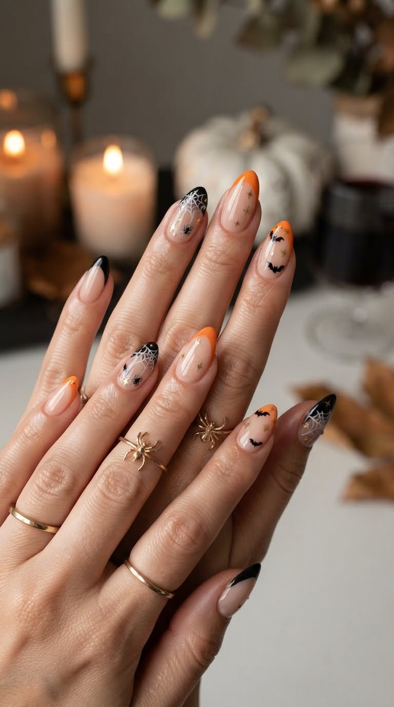 French Nails Halloween Designs Spooky Cute Glam