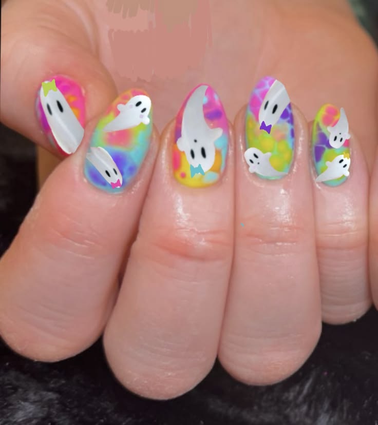 Ghost Bloom Nails