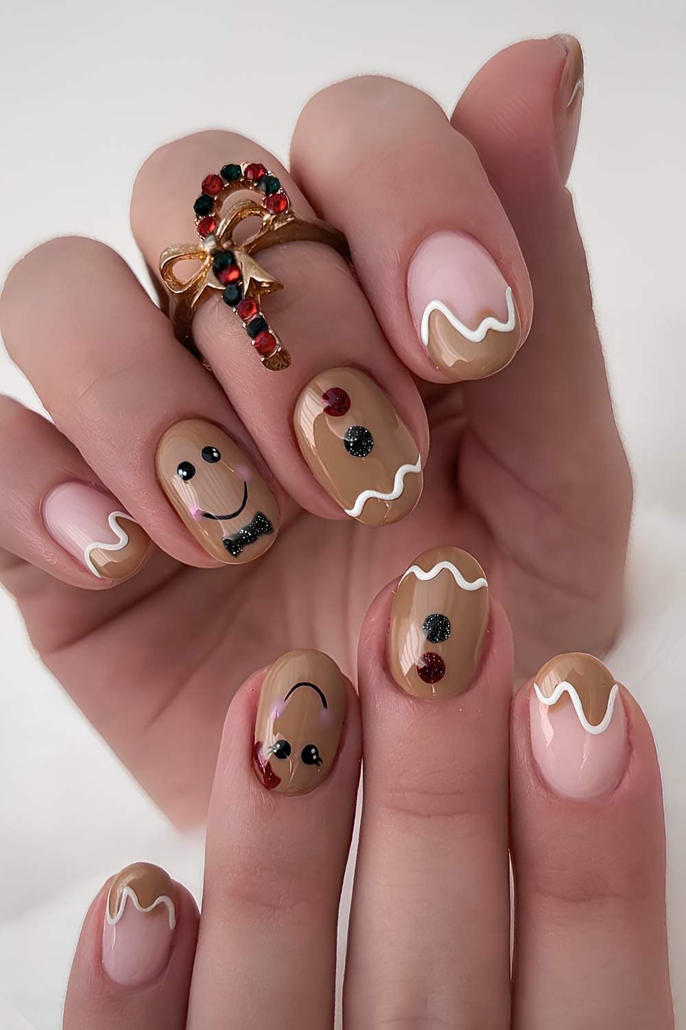 Gingerbread Brown Short Nails