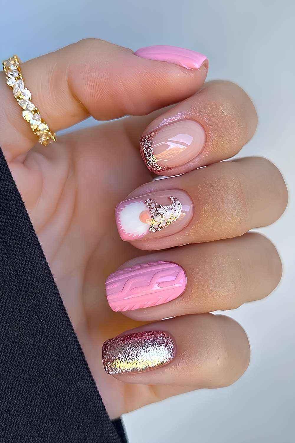 Gonk Art Pink Nails
