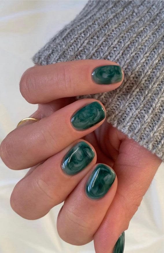 Green Marble Nails