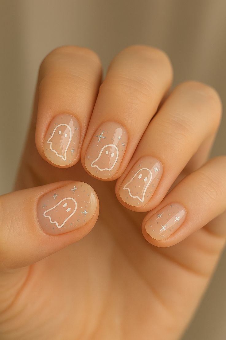 Halloween Ghost Nails