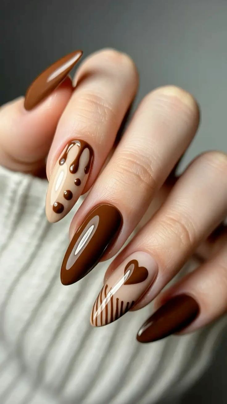 Heart Fall Nails