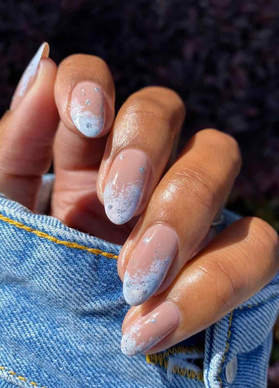 Icy Tip Holiday Nails