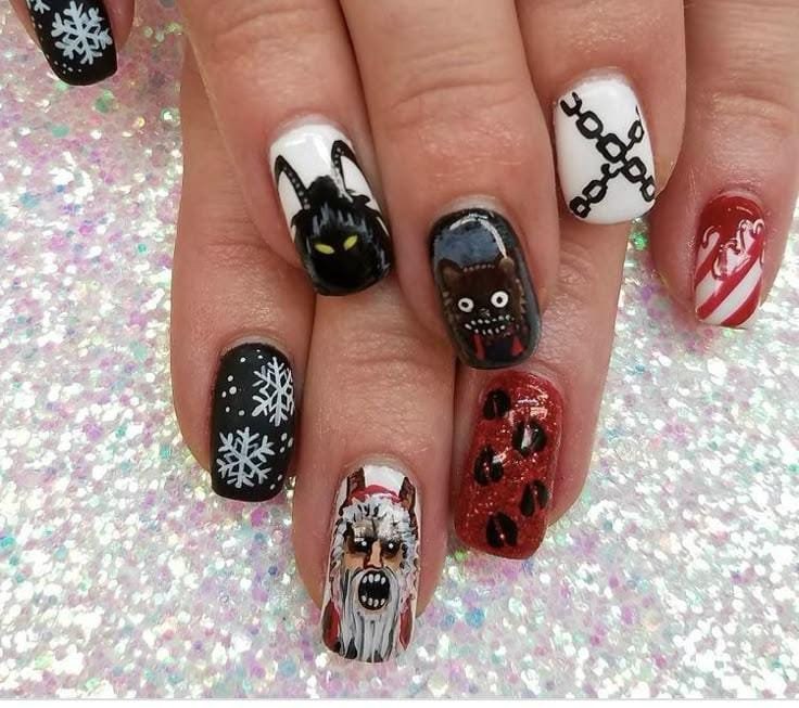 Krampus Creature Chain Goth Nails