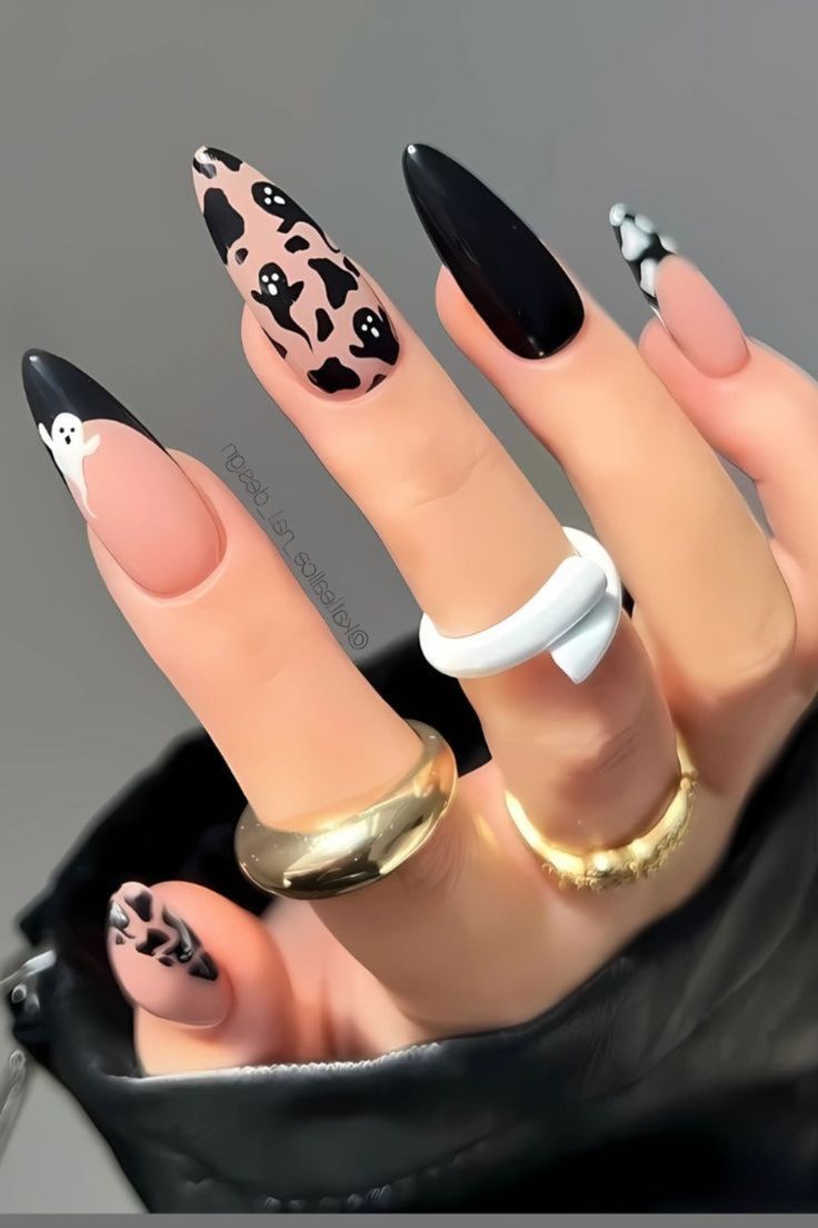 Leopard Halloween Nails