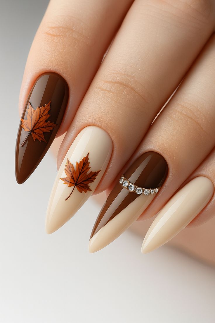 Maple Leaf Fall Nails