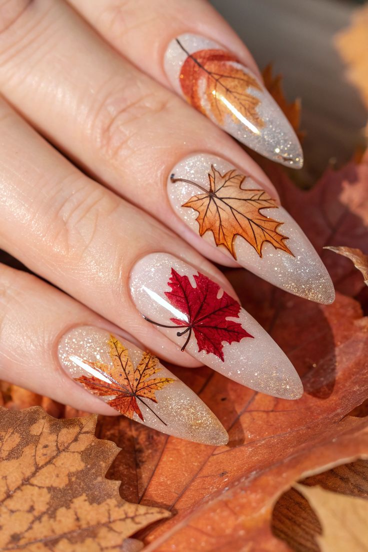 Maple Leaf Nails