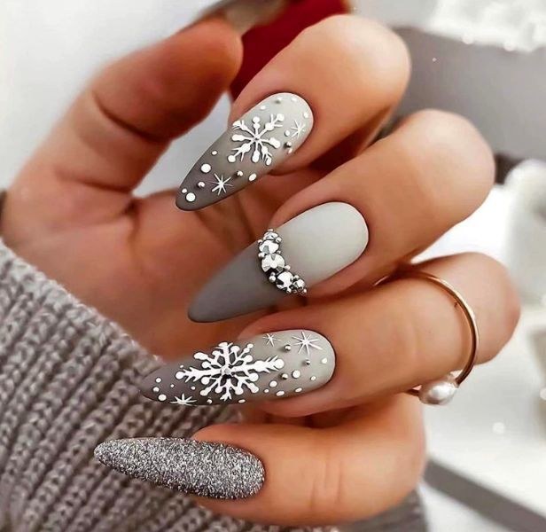 Matte Gemstone Nails