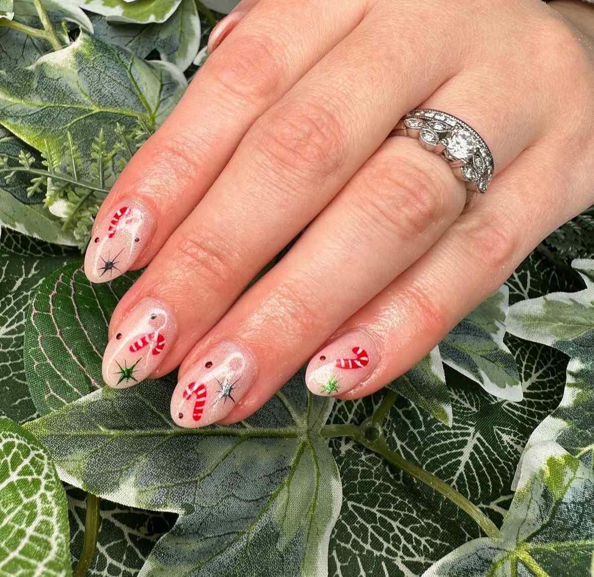Mini Candy Star Shimmer Nails