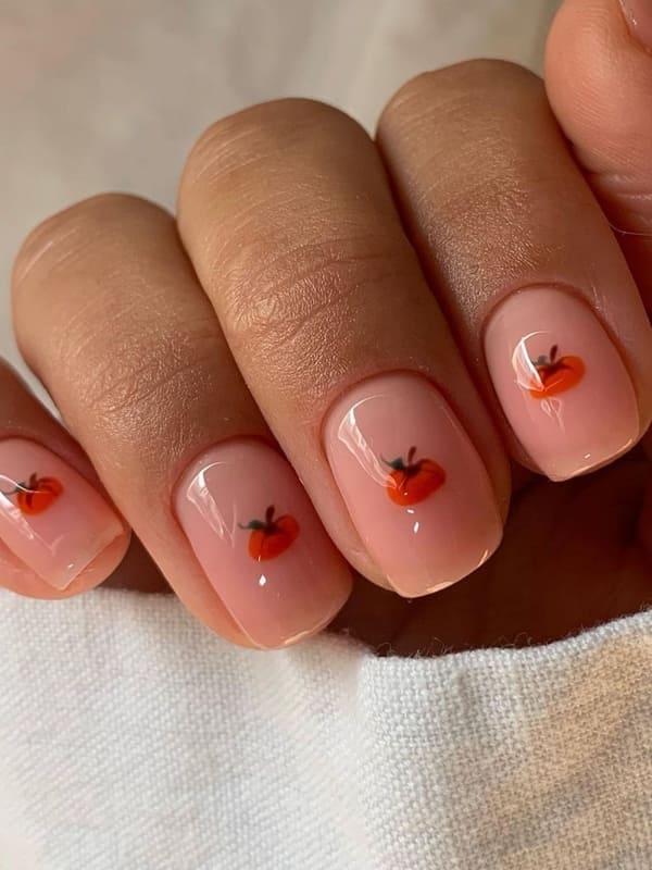 Mini Pumpkin Nails