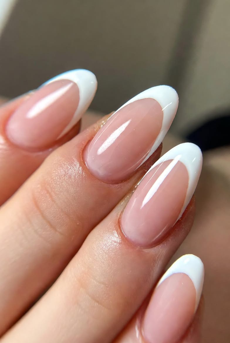 Modern Micro French Tip Nails   Minimalist Bridal Wedding Nail Trend