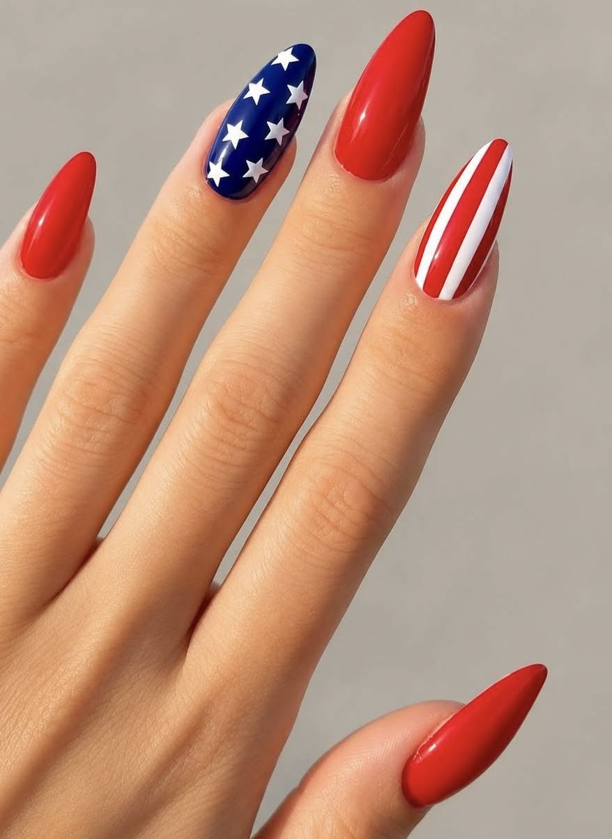 Patriotic Nails 2026: Trendy Red, White &amp; Blue Nail Designs to Celebrate in Style