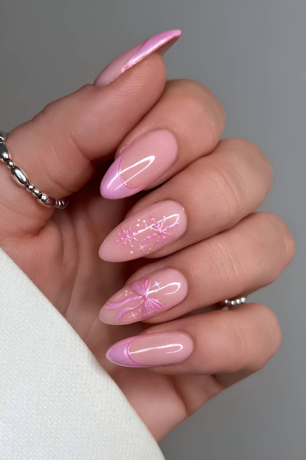 Pink French Manicure Nails