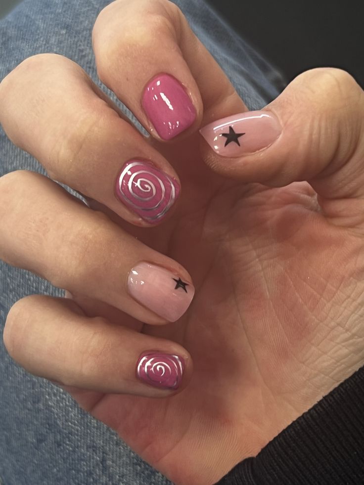 Pink Short Nails