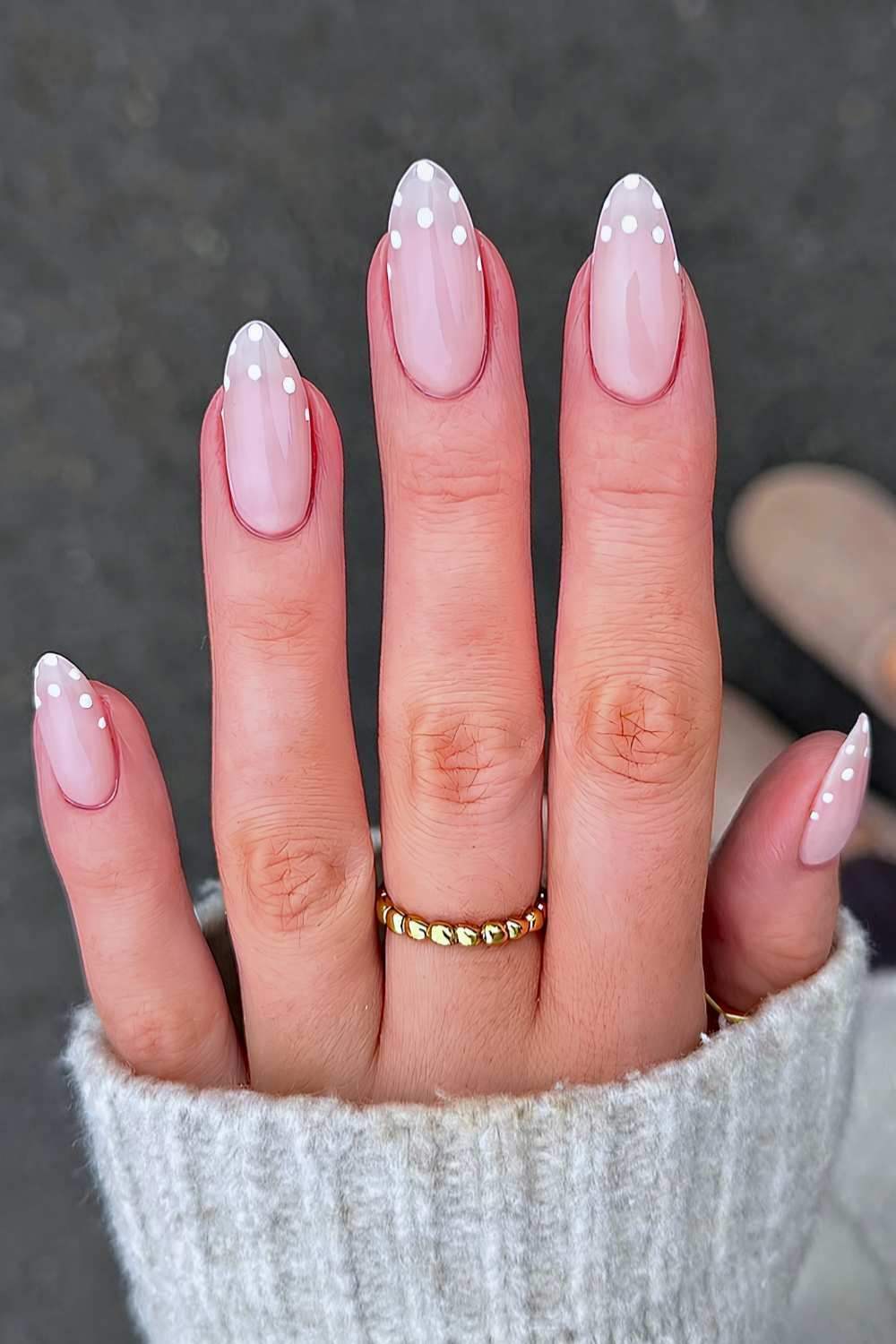 Polka Dot Tip Easy Nails