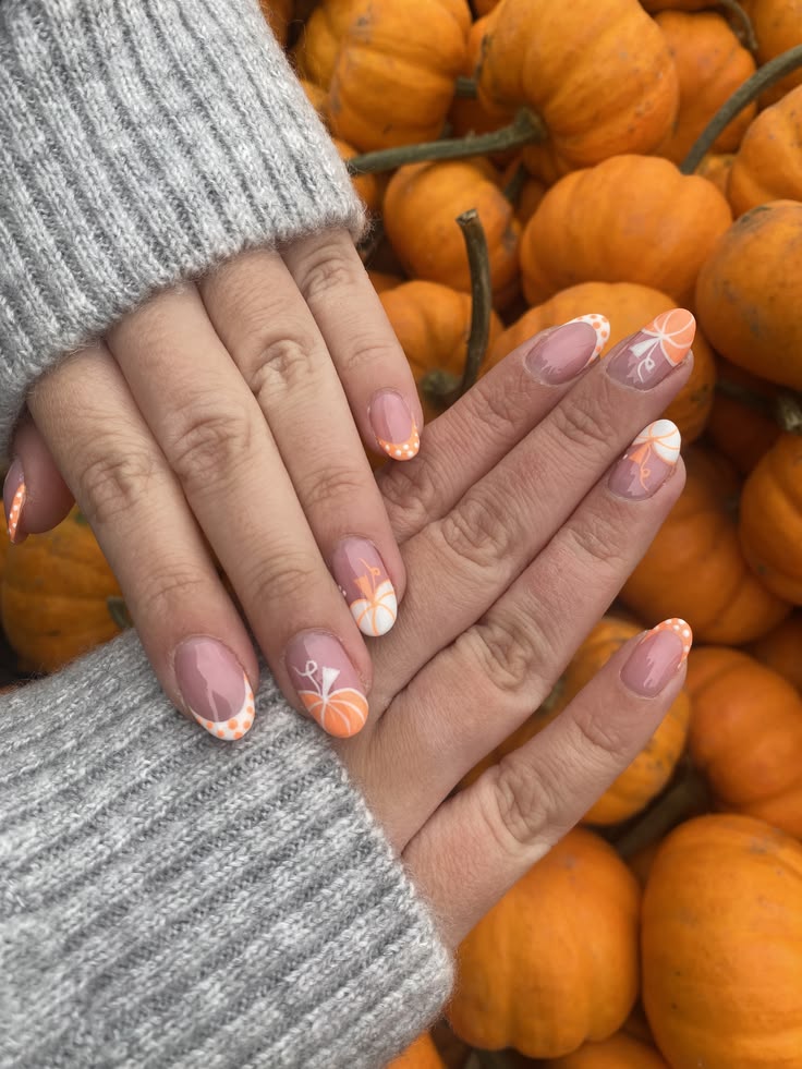 Pumpkin Fall Nails