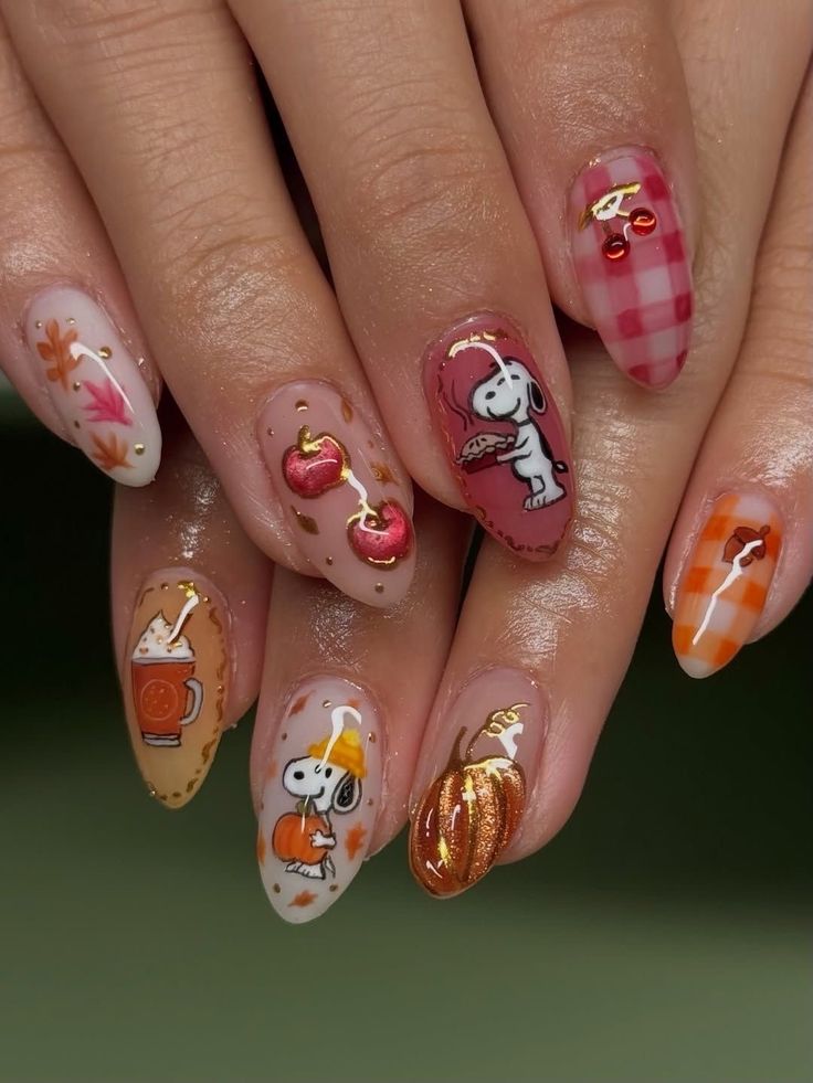 Pumpkin Fall Nails