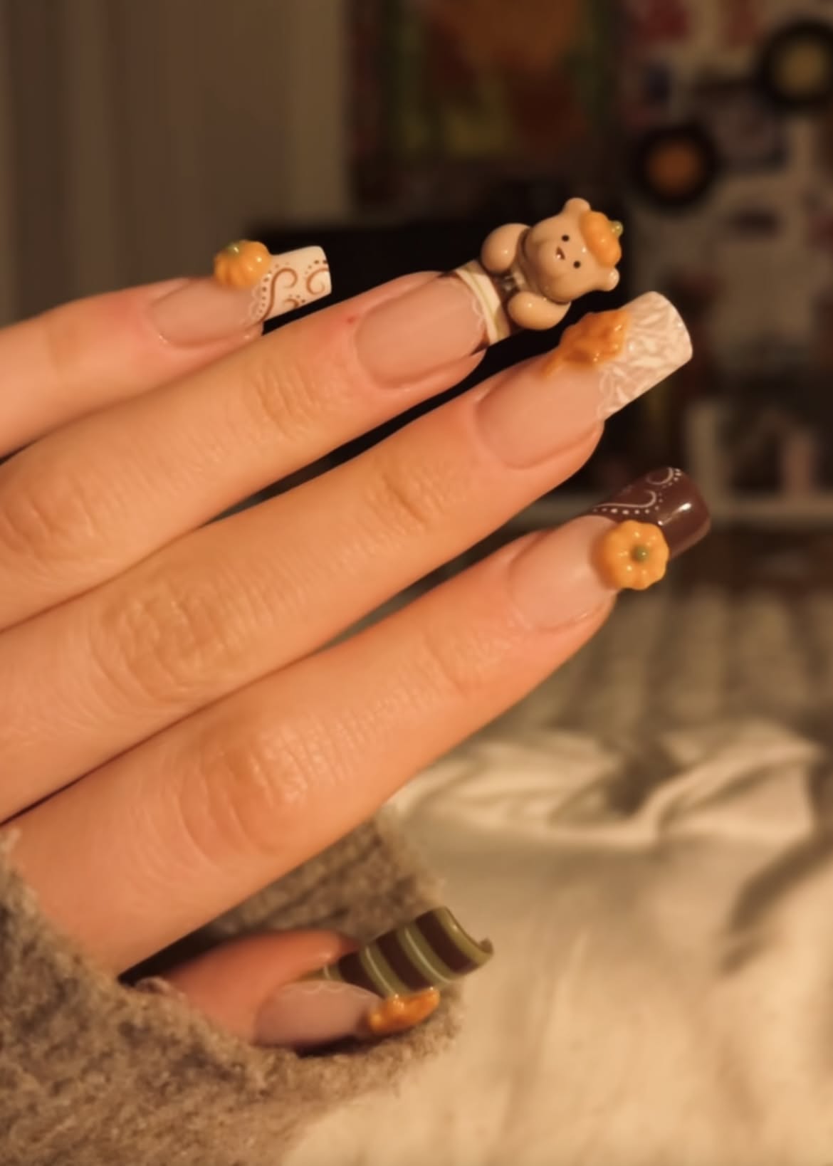 Pumpkin Thanksgiving Nails
