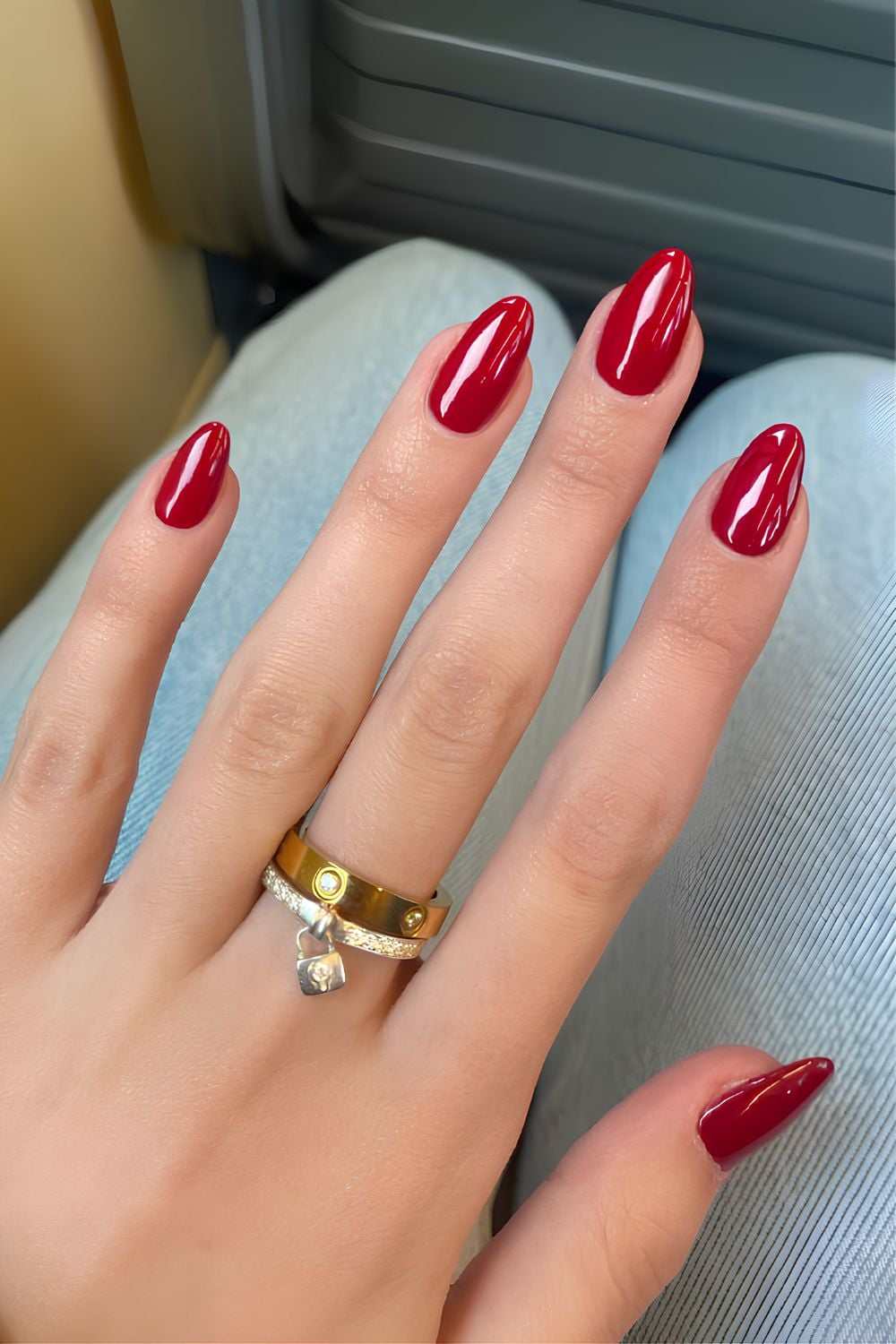Red Chrome Mani Elegant Nails