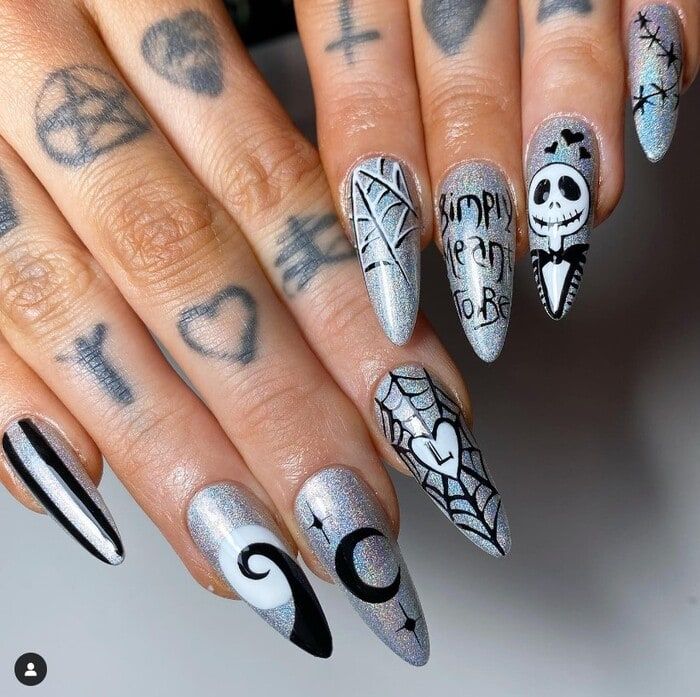 40 Nightmare Before Christmas Sally Nails to Copy