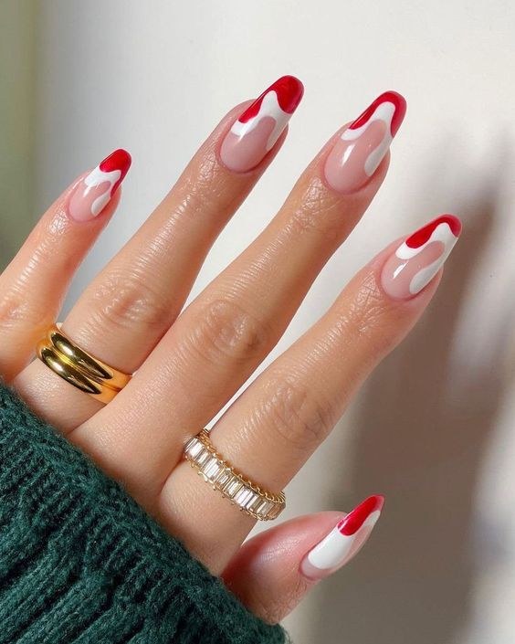 Santa Hat Red Nails